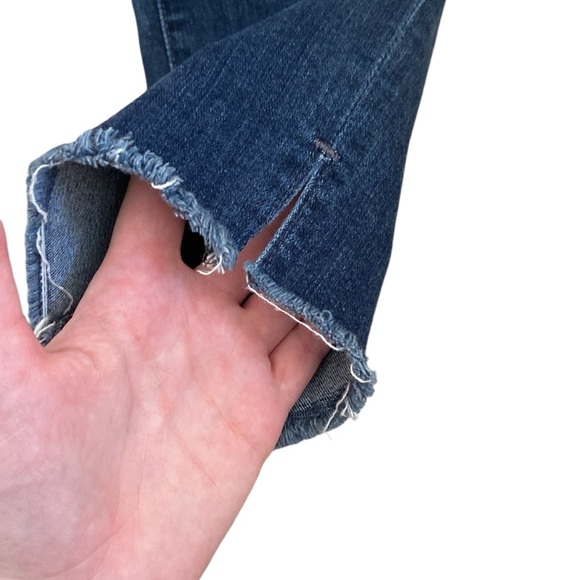 AG Adriano Goldschmied Prima Crop Cigarette Distressed Raw Hem Denim Jeans 28R - Picture 6 of 12